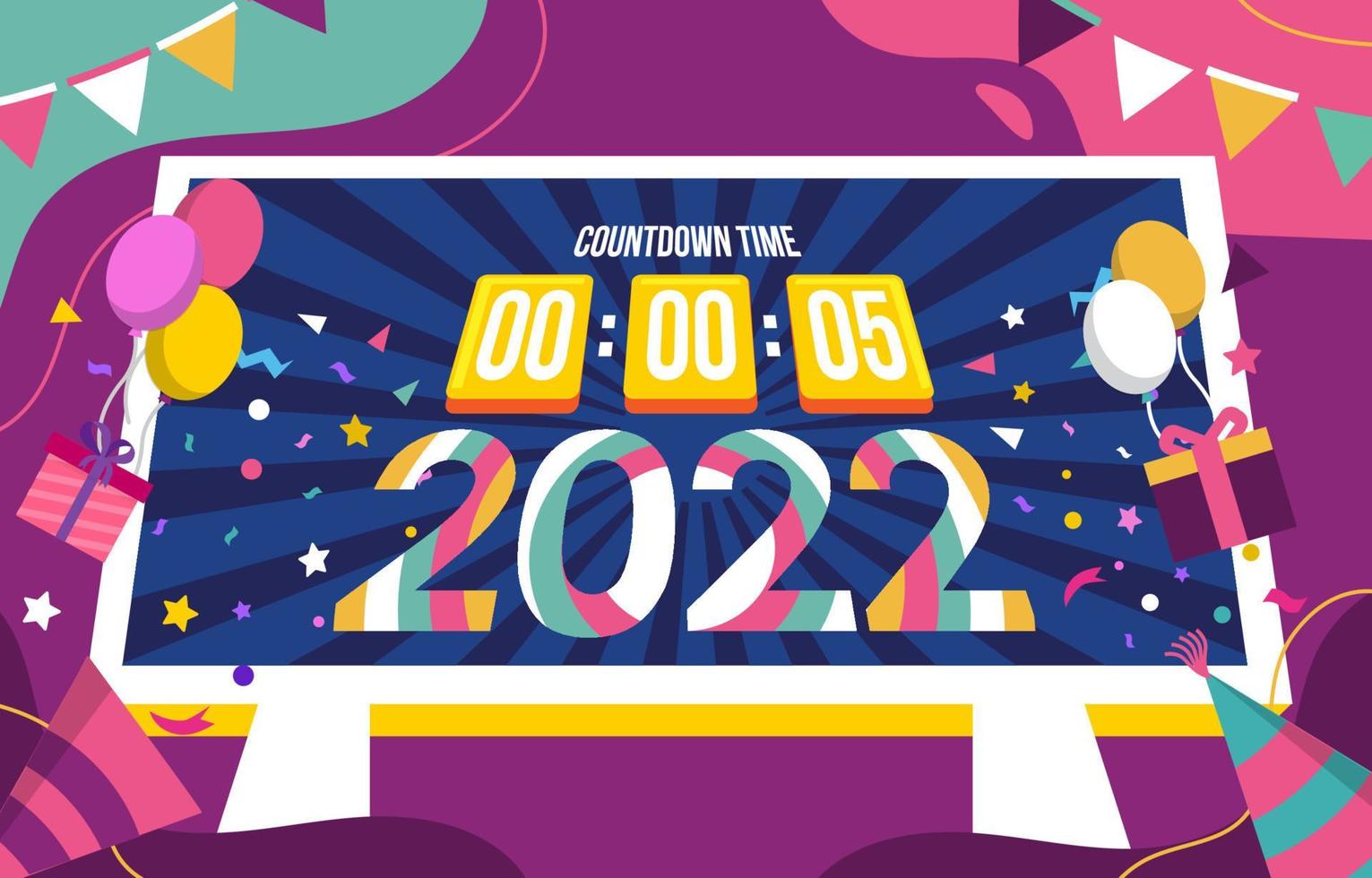 fondo de año nuevo 2022 vector