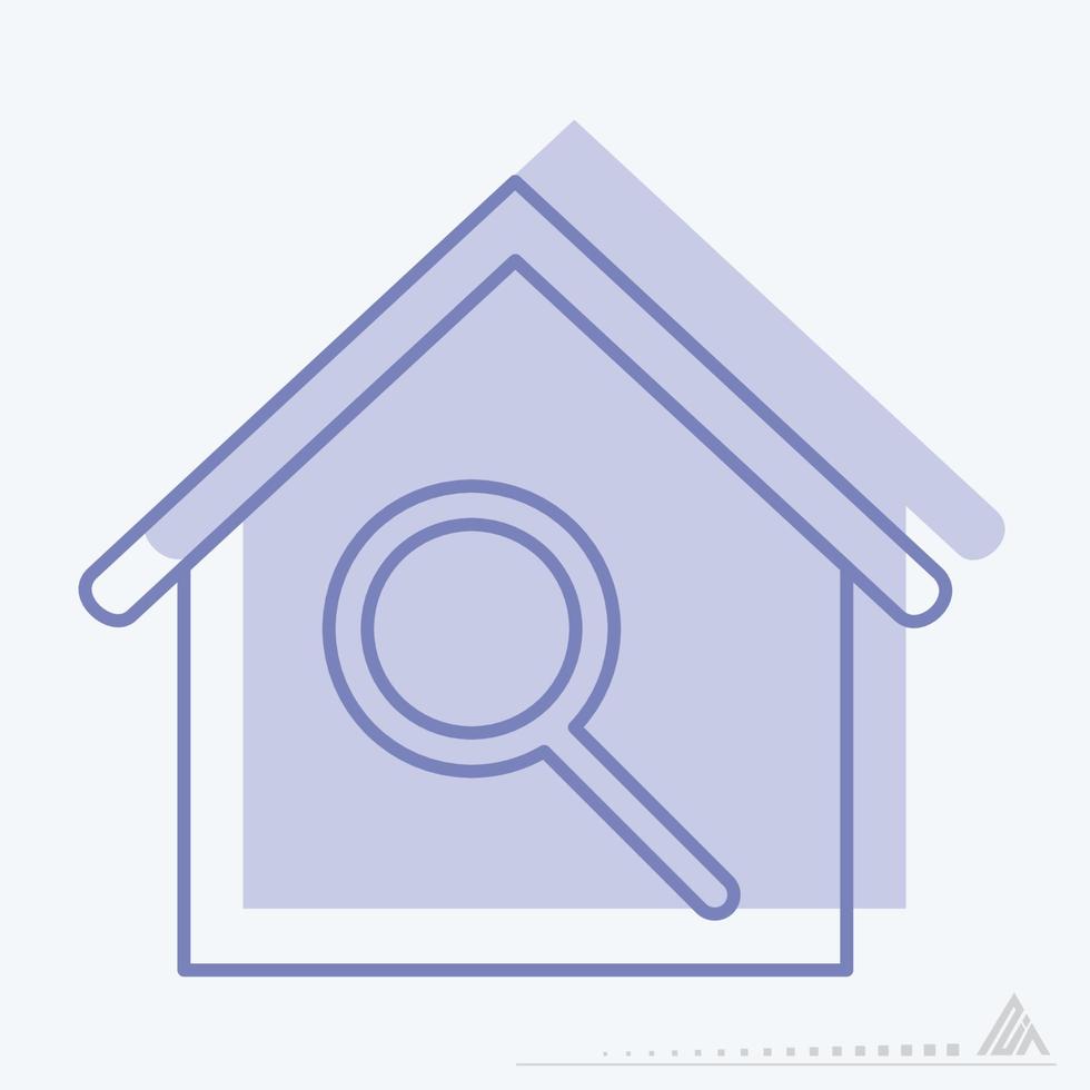 Vector Graphic of House Search - Twins Style