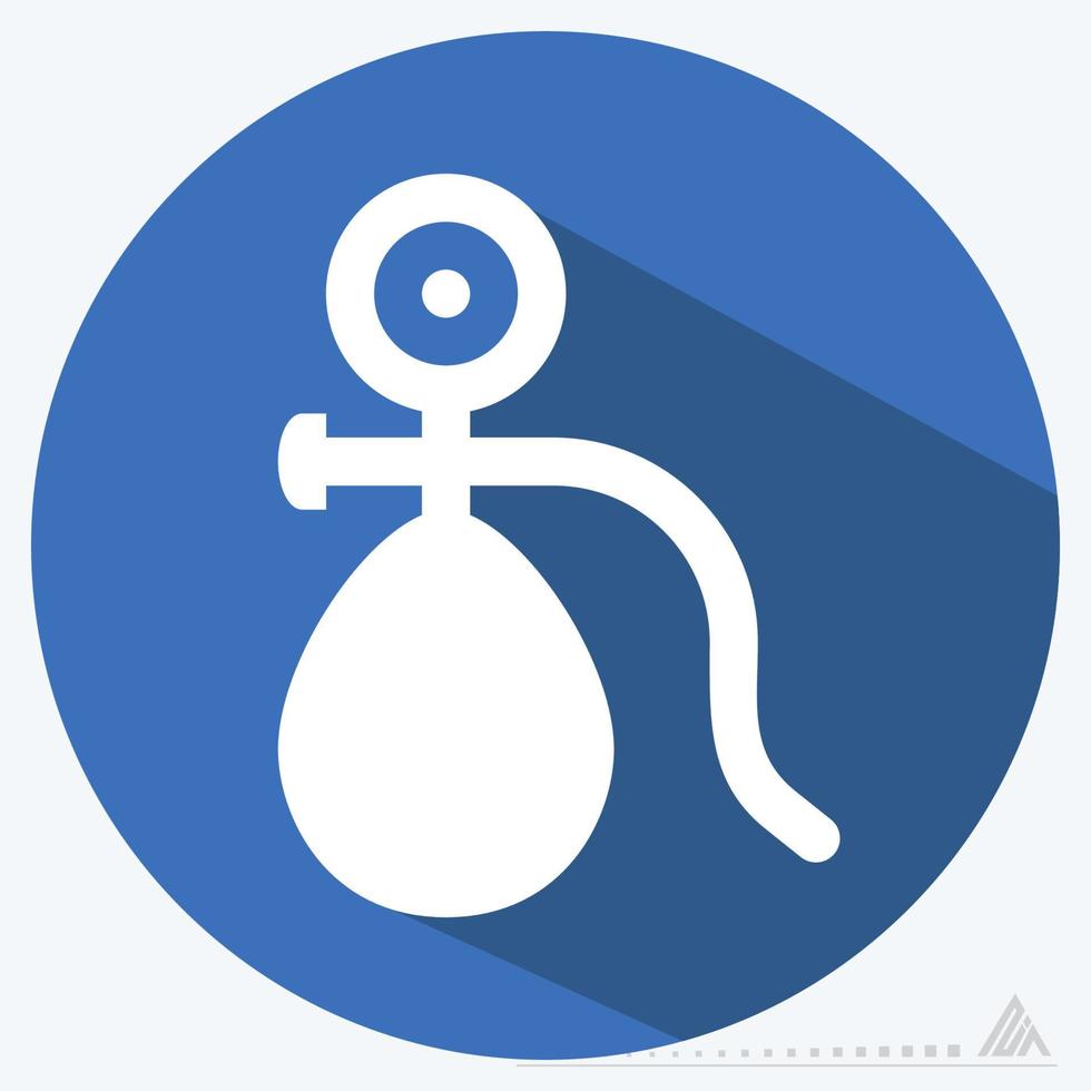 Icon Vector of Blood Pressure Monitor - Long Shadow Style