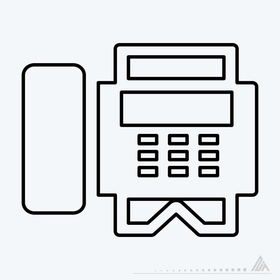 Vector Graphic of Fax Machine - Line Style