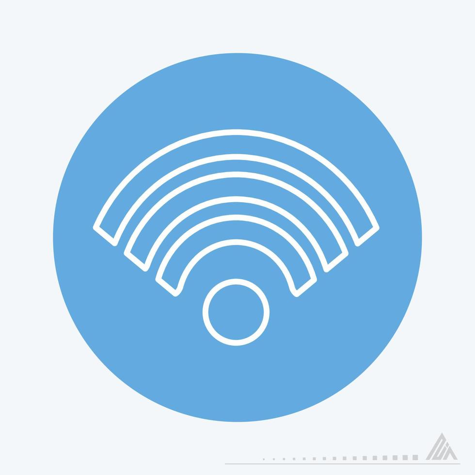Vector Graphic of WiFi Connection - Blue Monochrome Style