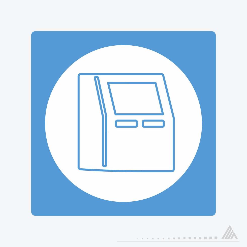 Vector Graphic of ATM Machine - White Moon Style