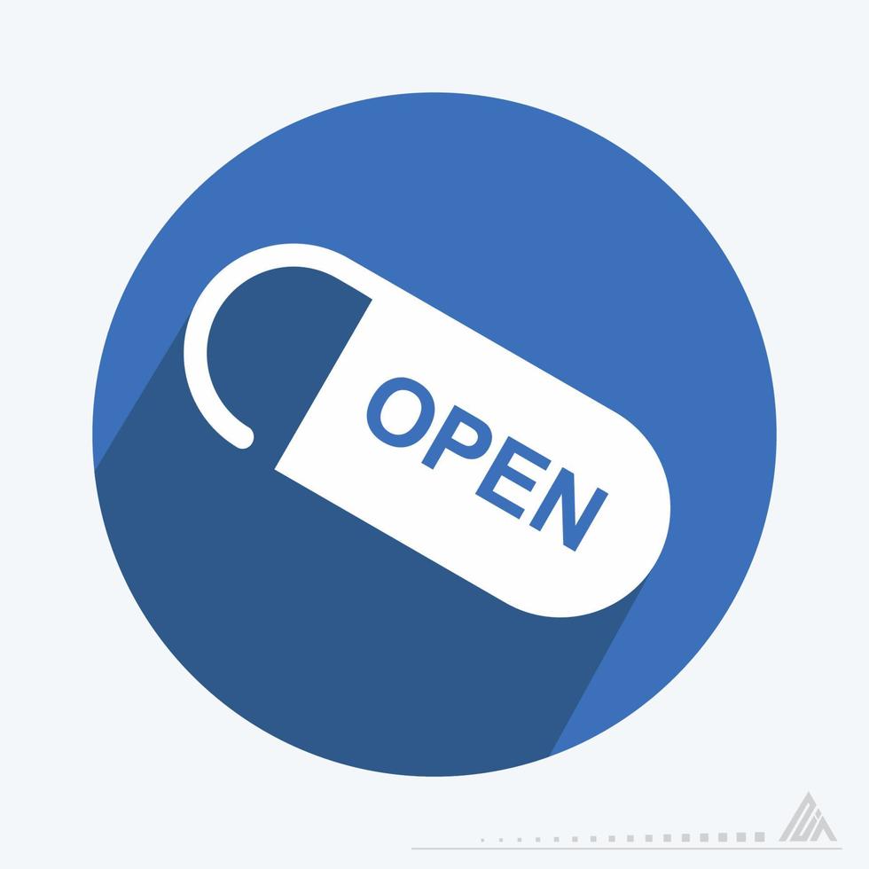 Vector Graphic of Open Tag - Flat Style