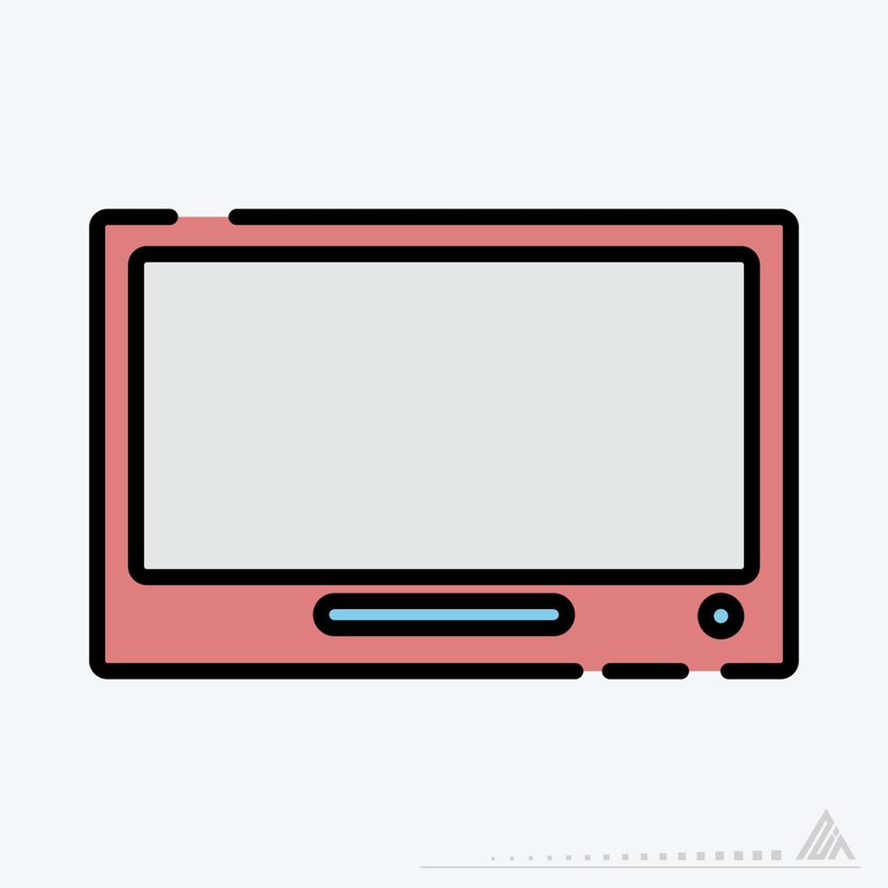 Vector Graphic of Television - Line Cut Style