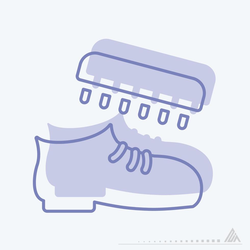Vector Graphic of Shoe Polishing - Twins Style