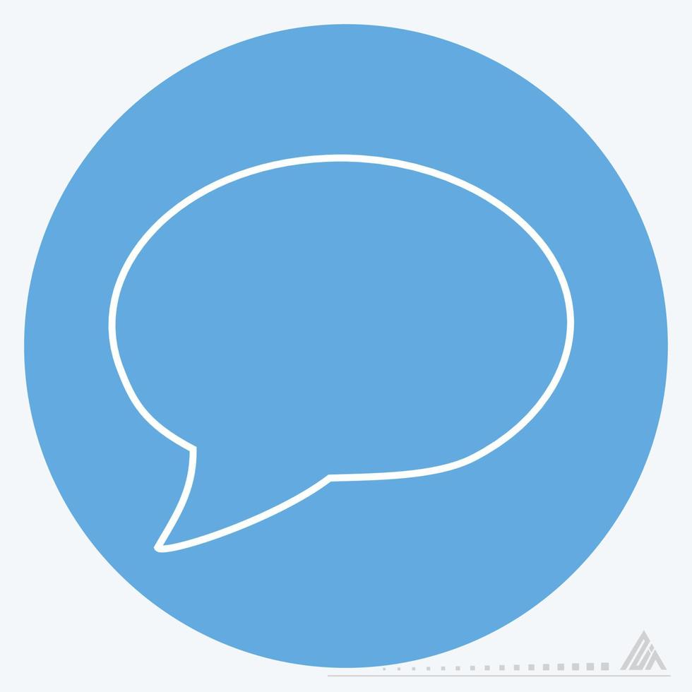 Set Icon Single Message Bubble - Blue Eyes Style vector