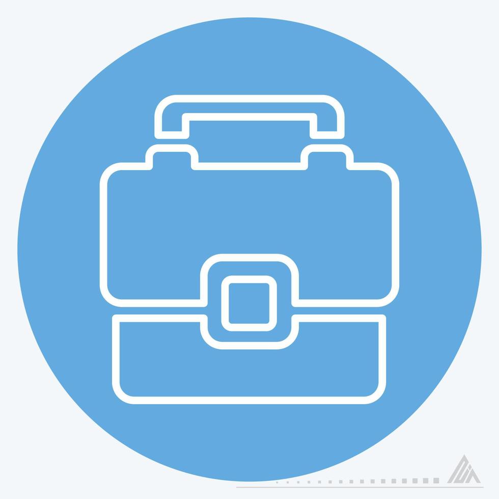 Icon Vector of Briefcase - Blue Eyes Style