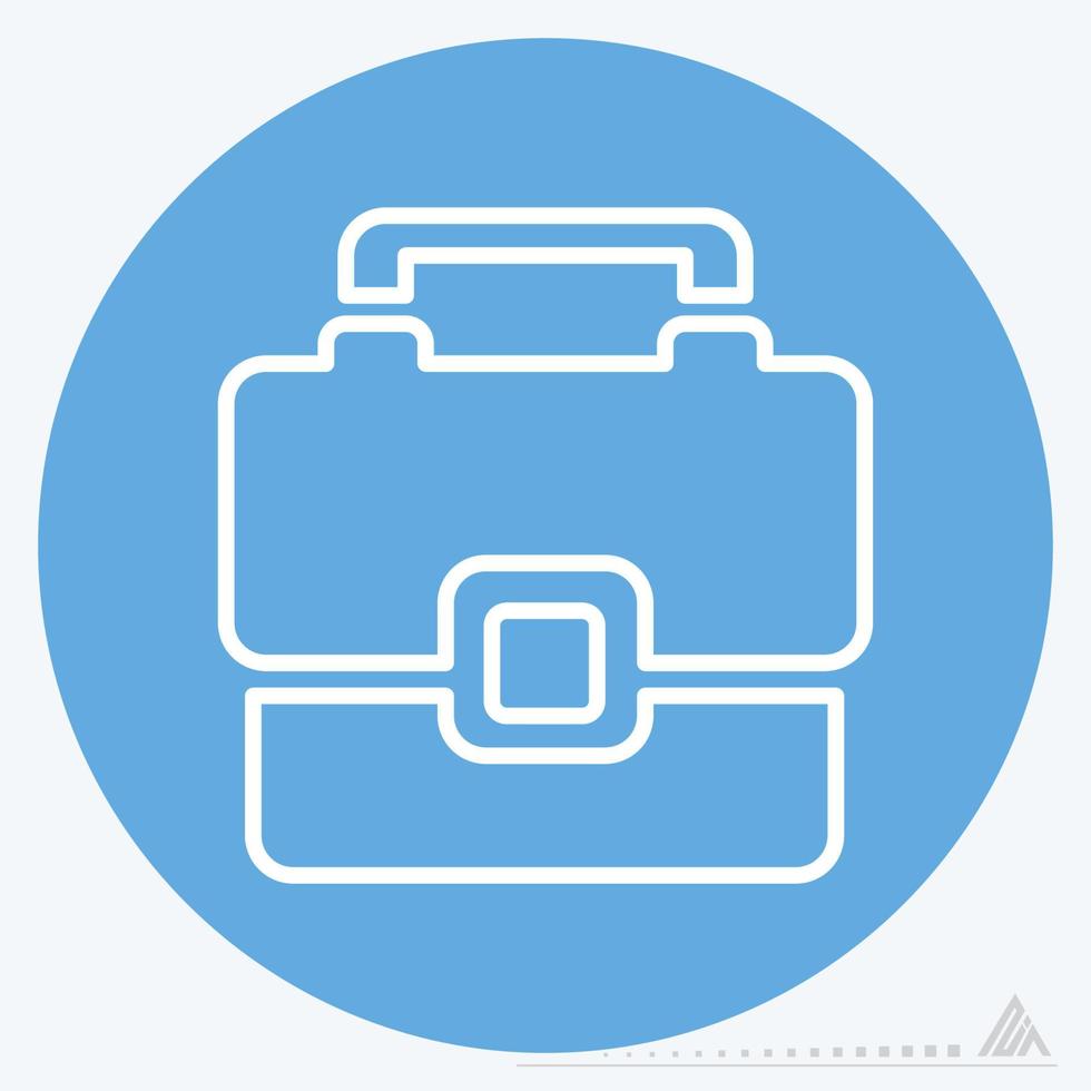 Icon Vector of Briefcase - Blue Eyes Style