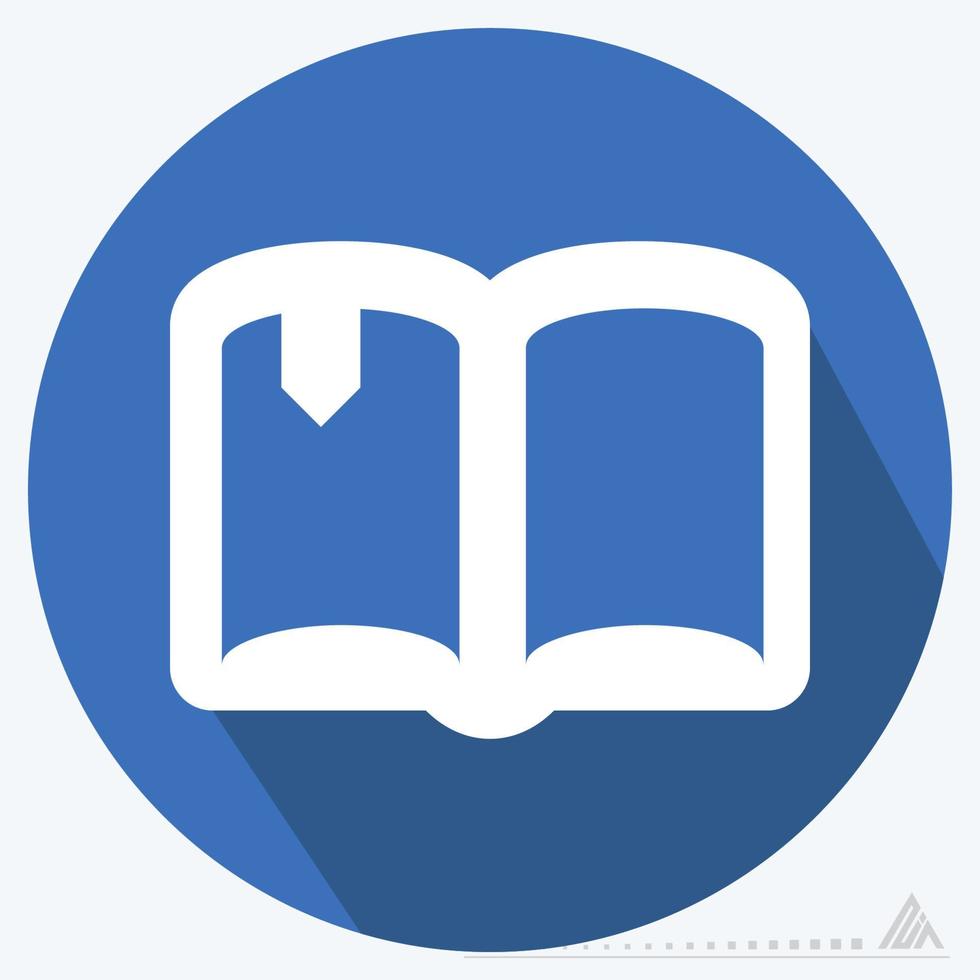 Icon Vector of Book - Long Shadow Style