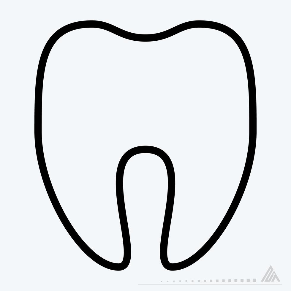 Icon Vector of Tooth - Line Style