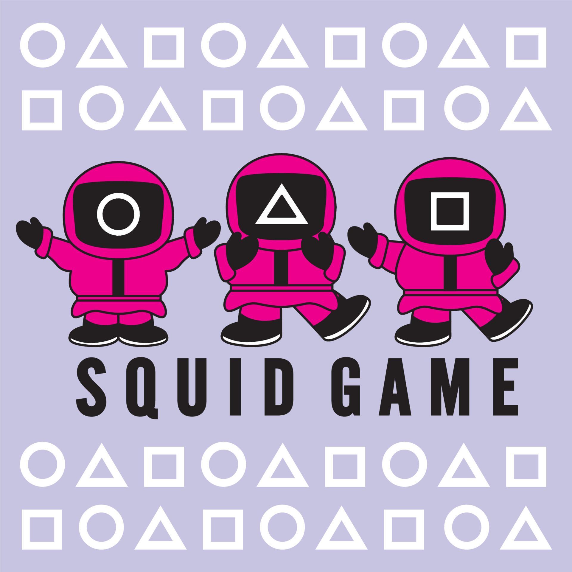 cute squid game cartoon character vector illustration 3692527 Vector