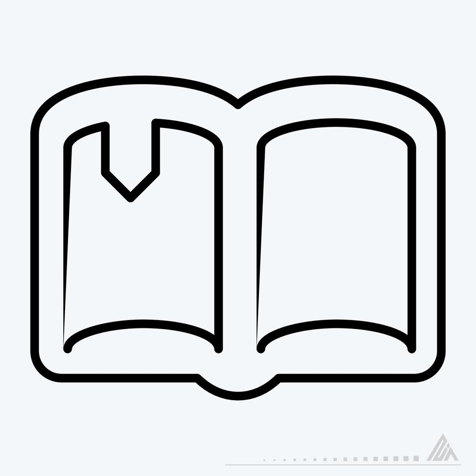 vector icono de libro - estilo de línea