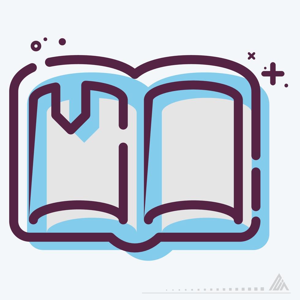 vector icono de libro - estilo mbe