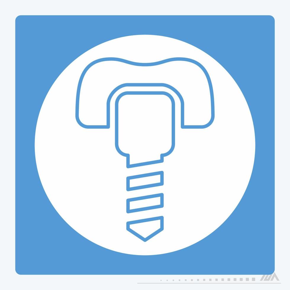 Icon Vector of Dental Implants - White Moon Style