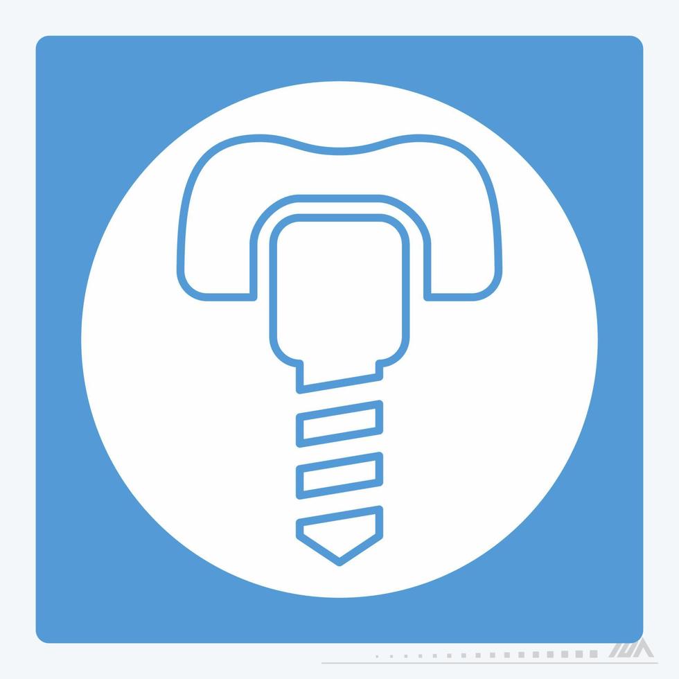 Icon Vector of Dental Implants - White Moon Style