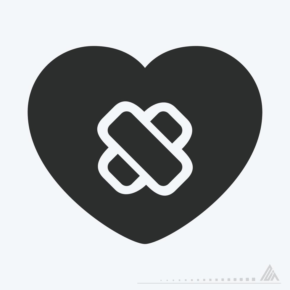 Icon Vector of Heart Surgery - Glyph Style