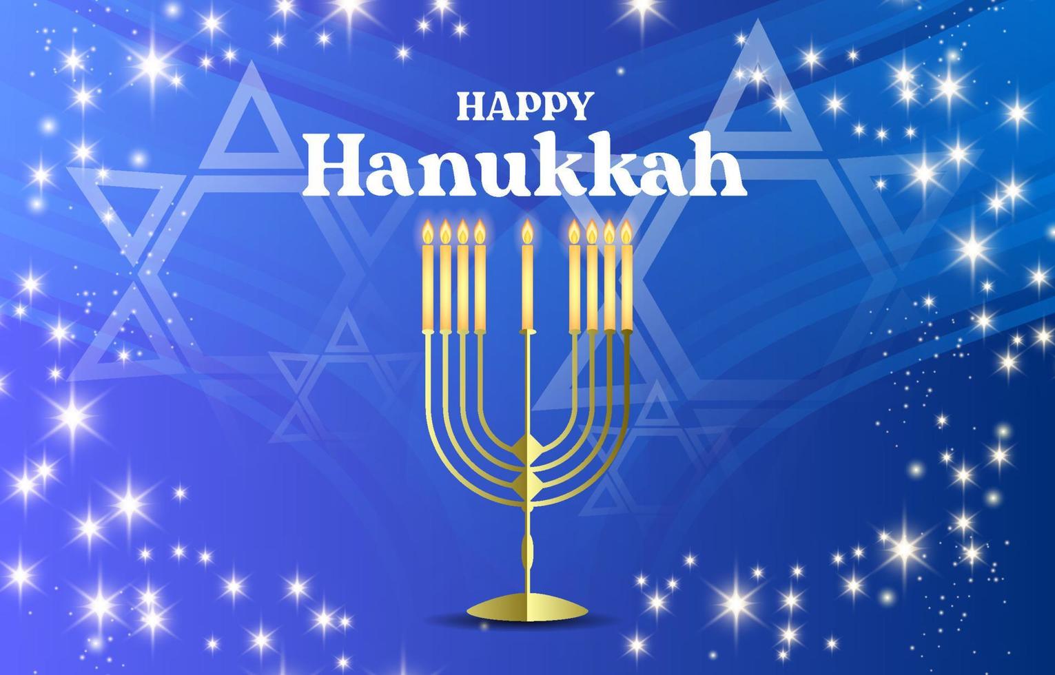 Happy Hanukkah Shining Background vector