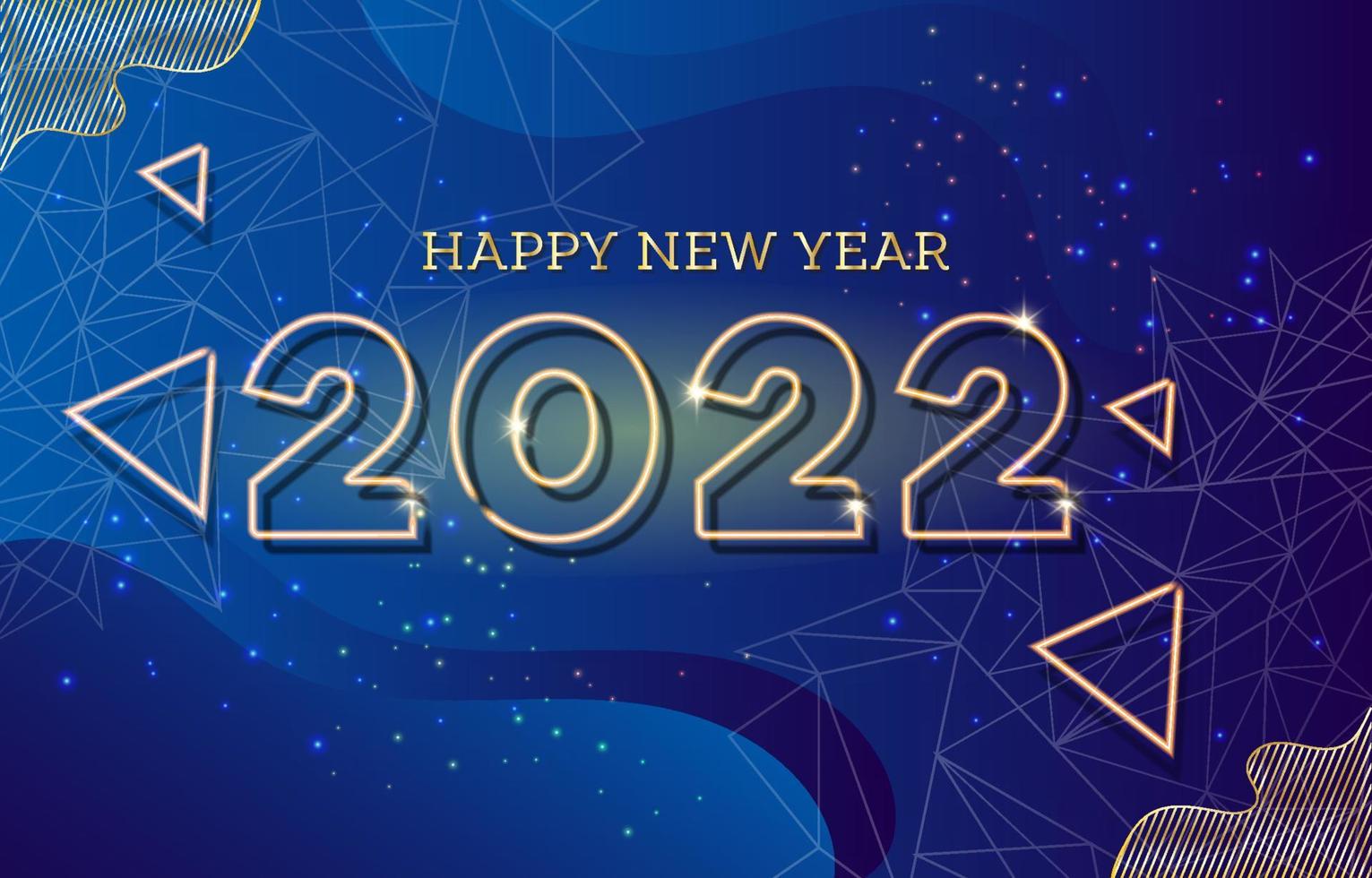 fondo moderno de año nuevo 2022 vector