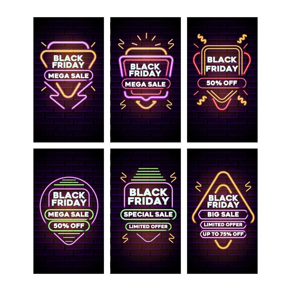 Black Friday Social Media Story Post vector