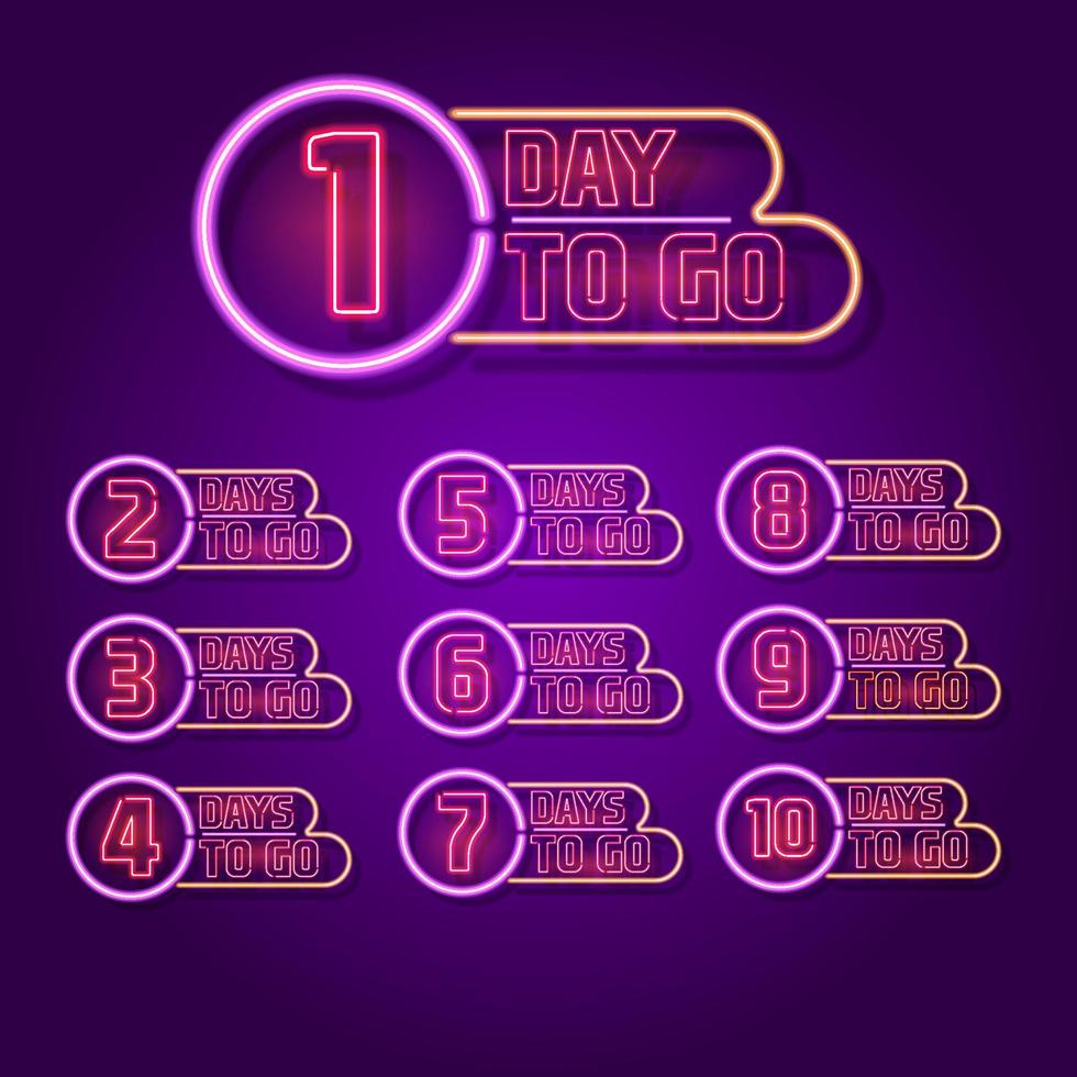 Countdown Label Series vector