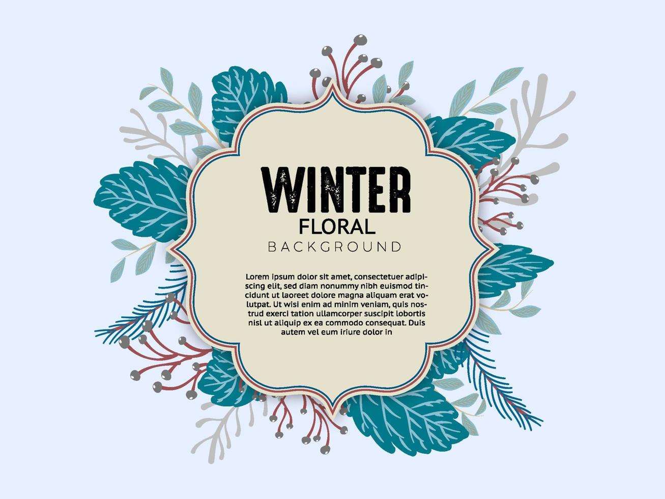 Background of Winter Floral vector