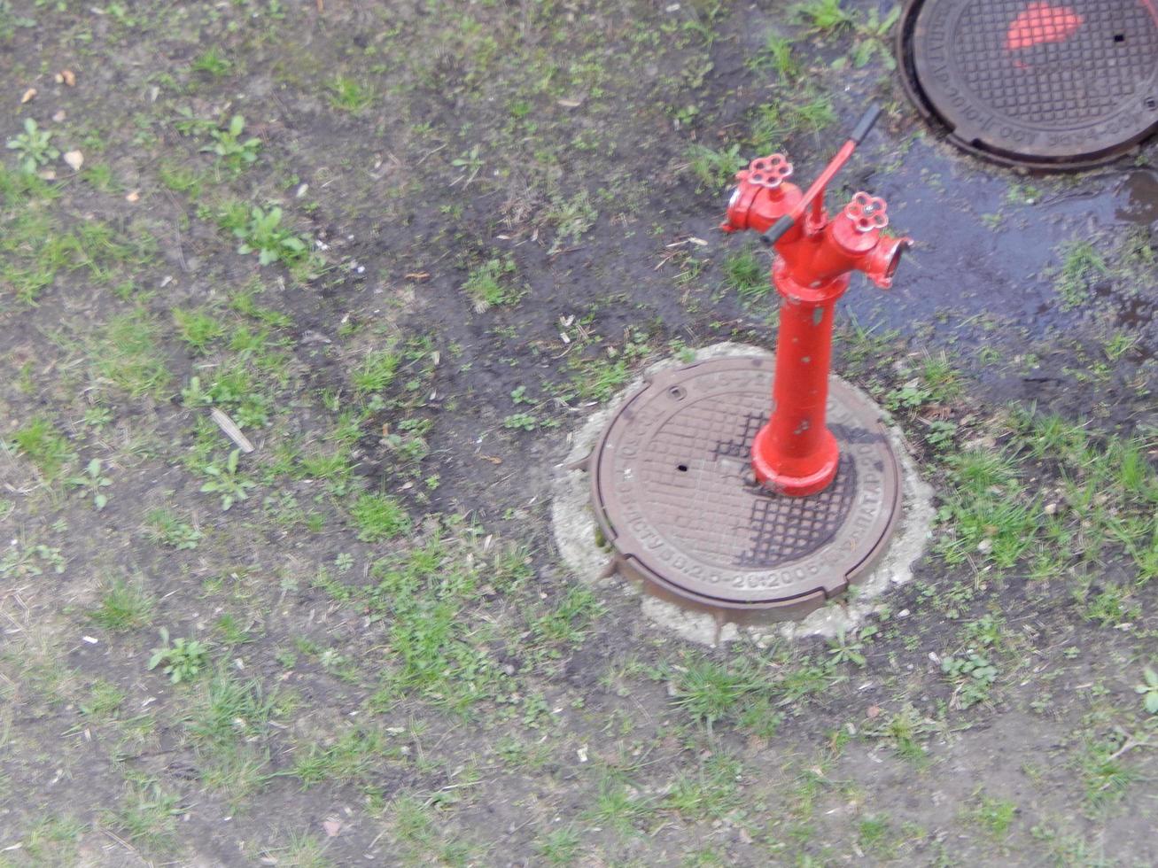 The work of firefighters to extinguish the fire hydrants photo