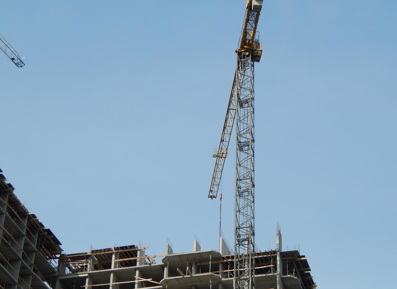 Construction of a residential building in a building photo