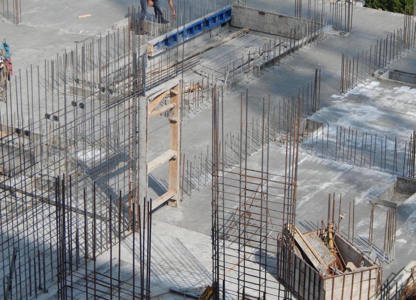 Construction of a residential building in a building photo