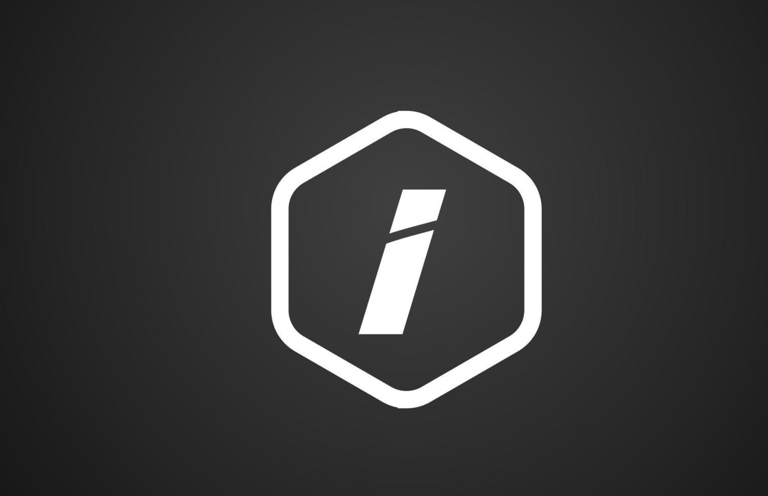 Diseño de icono de logotipo de letra del alfabeto blanco y negro con rombo para negocios y empresa vector