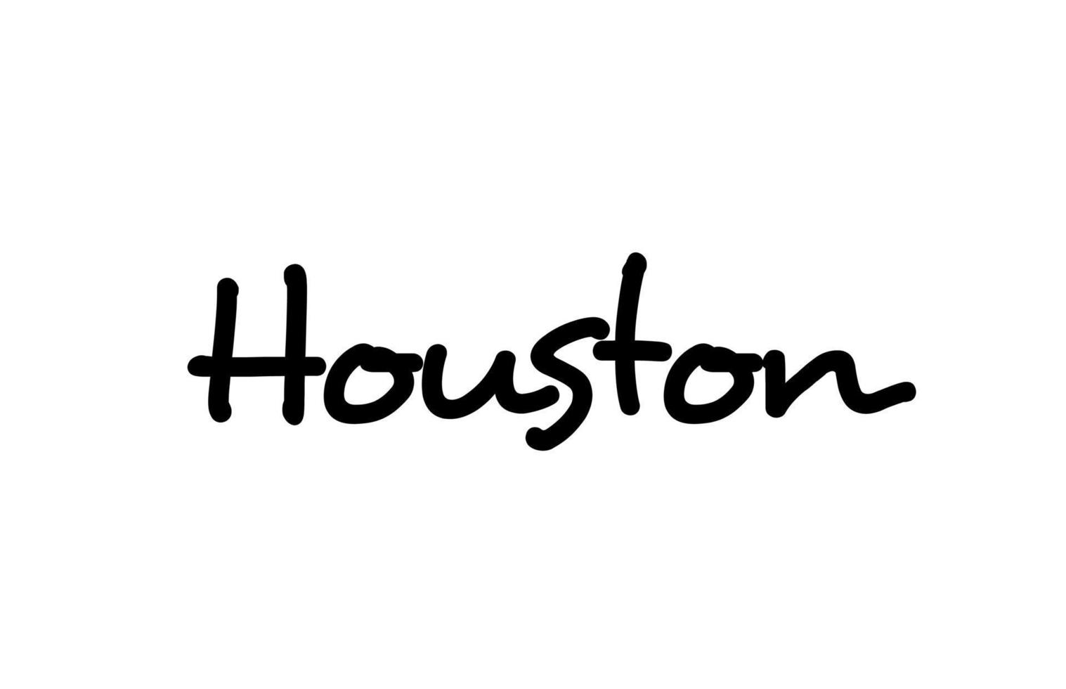 Houston city handwritten word text hand lettering. Calligraphy text. Typography in black color vector