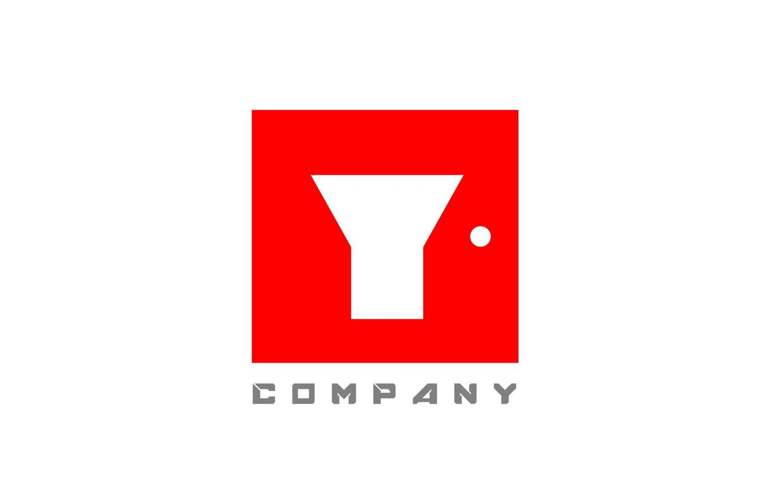 Icono de logotipo rojo blanco letra del alfabeto y para empresas y empresas con diseño de puntos vector