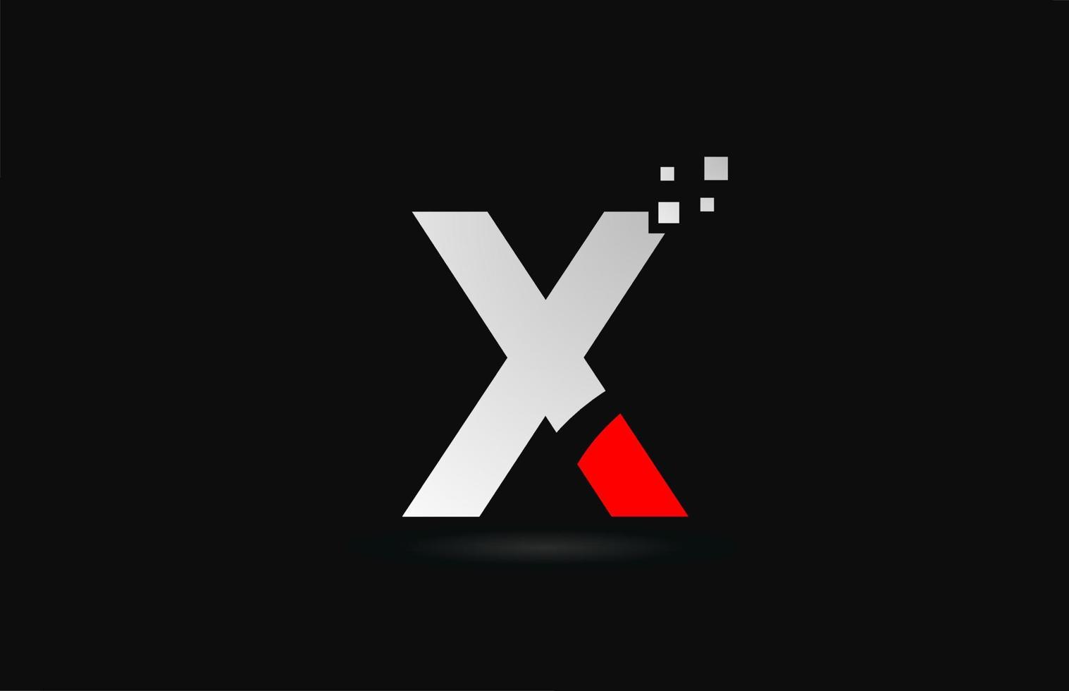 X letter logo icon for company and business with dots design vector