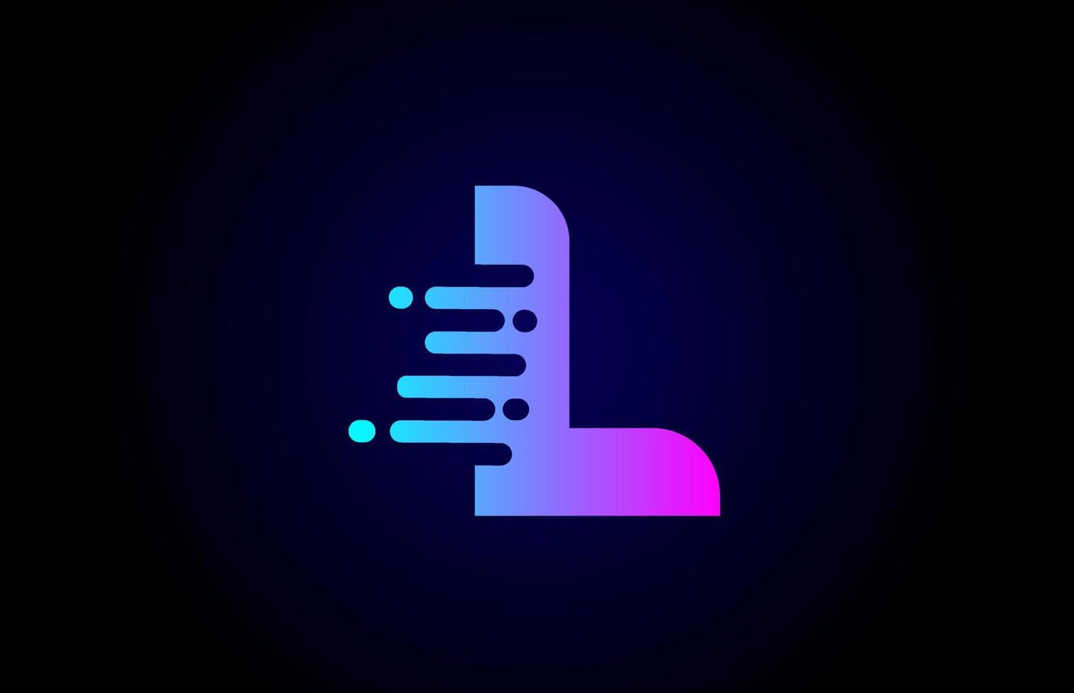 L letter logo icon for business and company vector