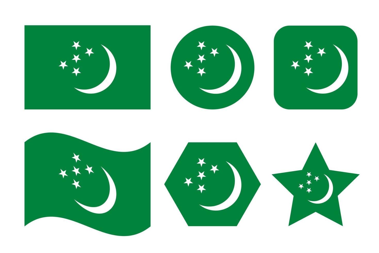 bandera de turkmenistán simple ilustración para el día de la independencia o elección vector