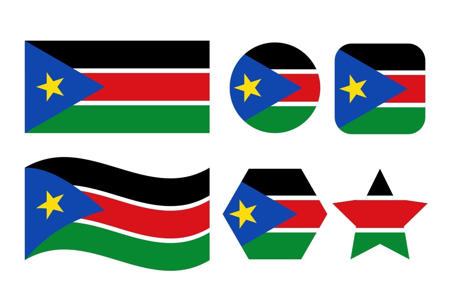 South Sudan flag simple illustration for independence day or election vector