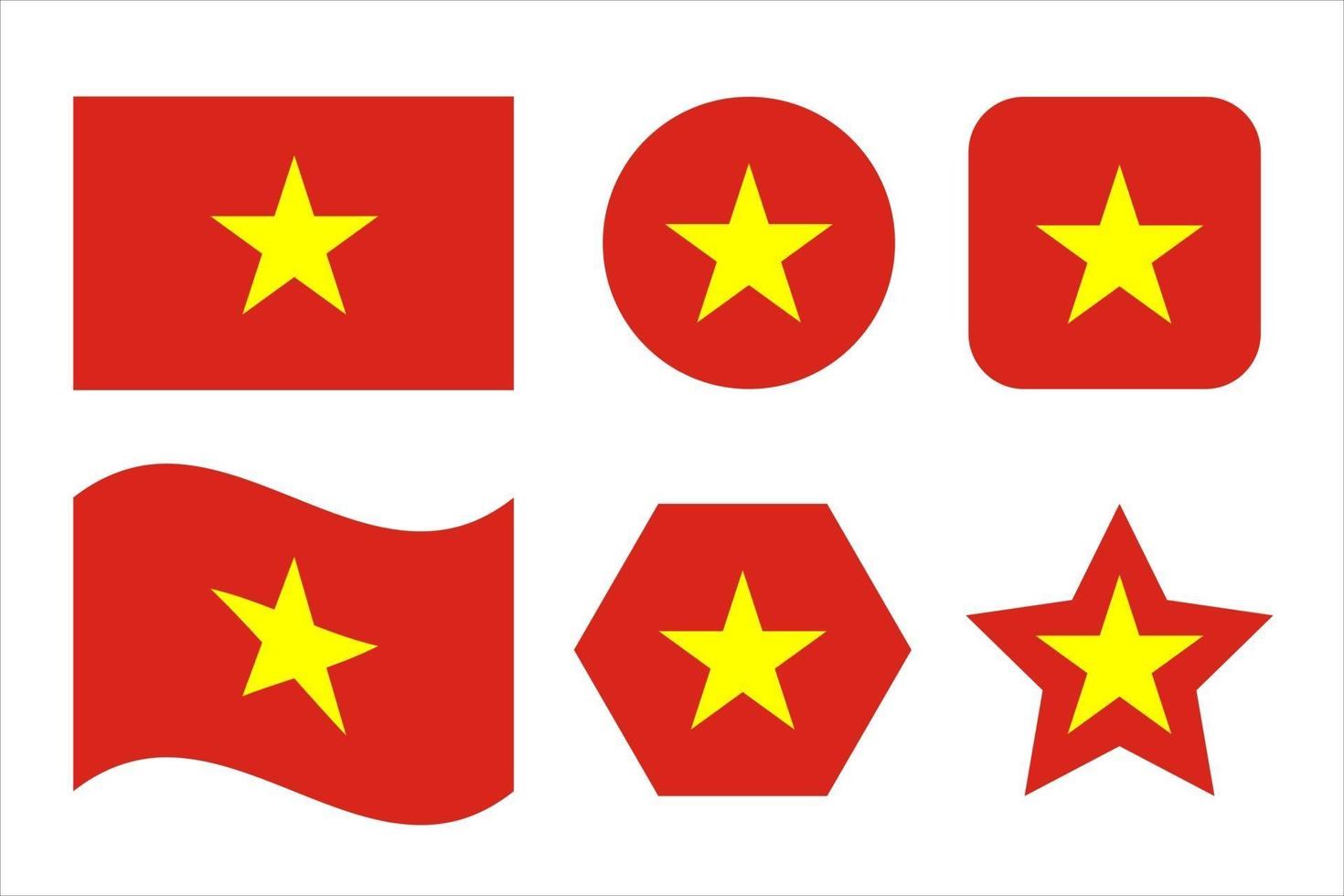 bandera de vietnam, simple, ilustración, para, independencia, día, o, elección vector