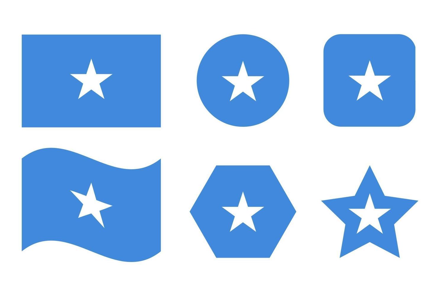 Ilustración simple de la bandera de Somalia para el día de la independencia o las elecciones vector