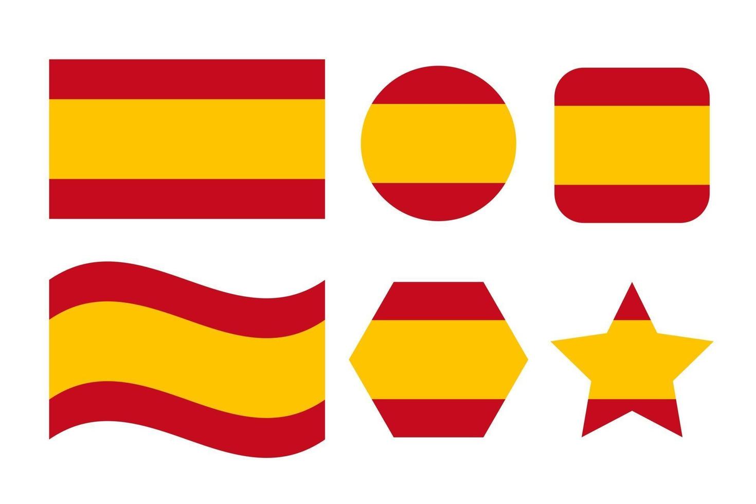 Ilustración simple de la bandera de España para el día de la independencia o las elecciones vector