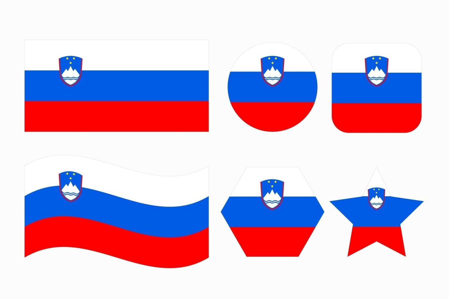 Ilustración simple de la bandera de Eslovenia para el día de la independencia o las elecciones vector