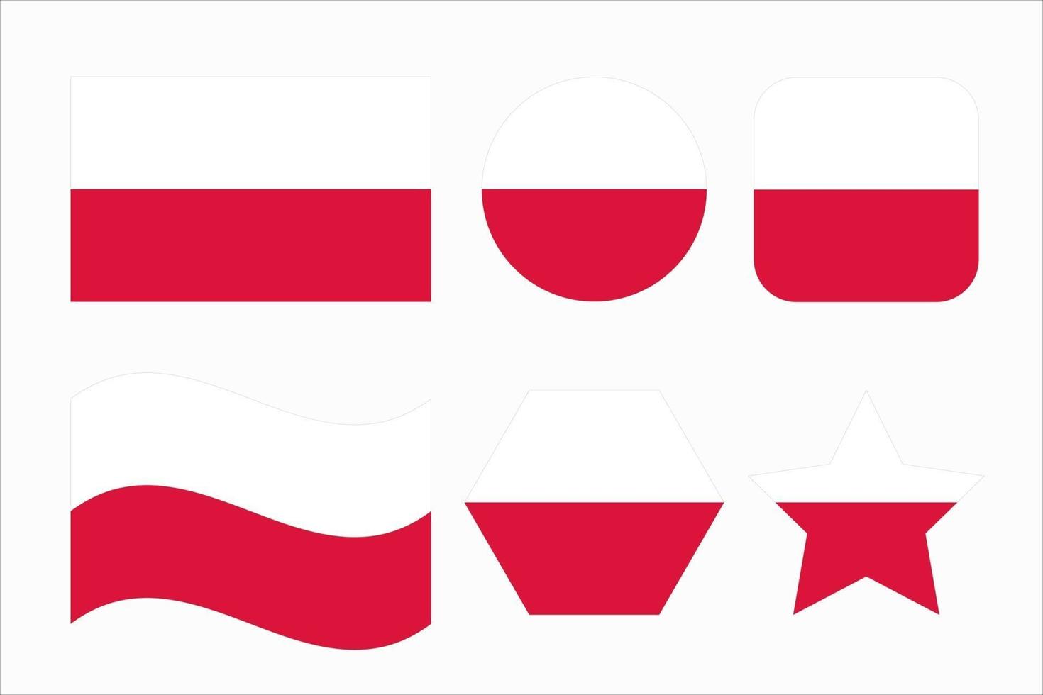 bandera de polonia, simple, ilustración, para, día de la independencia, o, elección vector