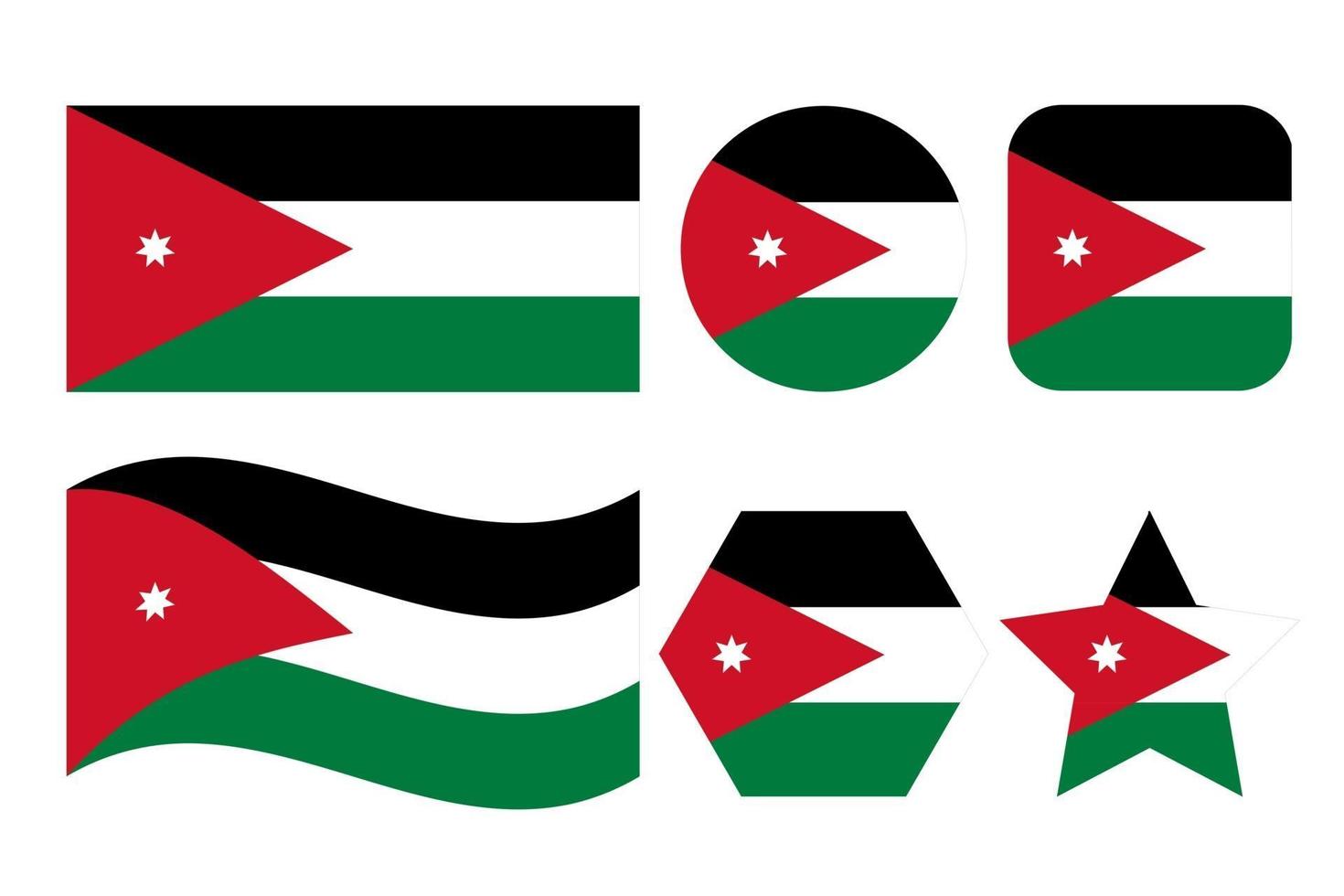 Ilustración simple de la bandera de Jordania para el día de la independencia o las elecciones vector