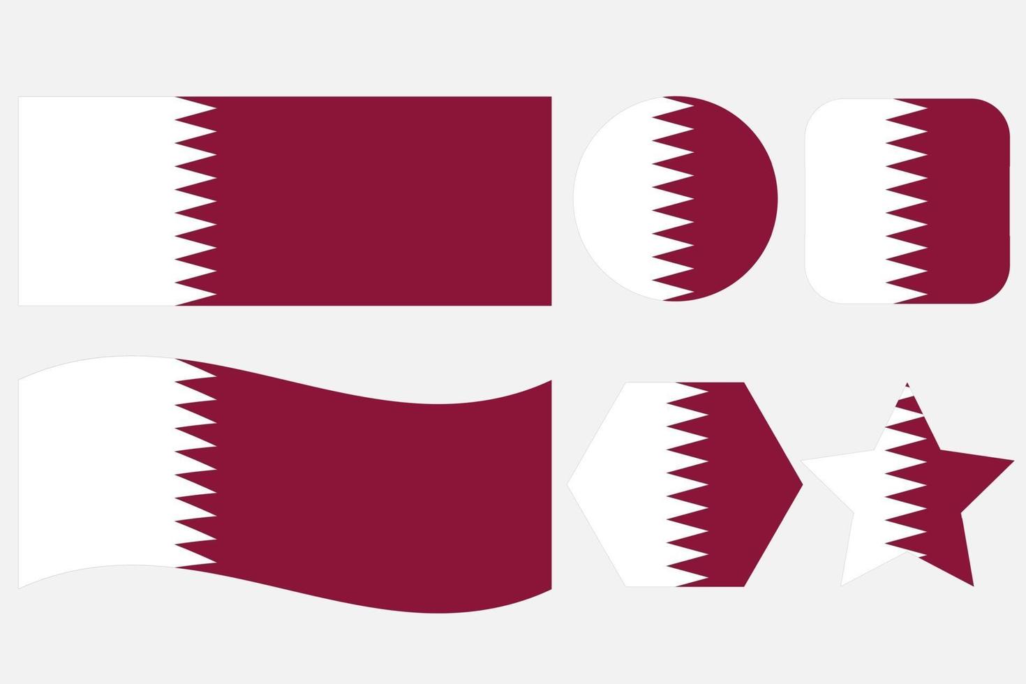 Qatar flag simple illustration for independence day or election vector
