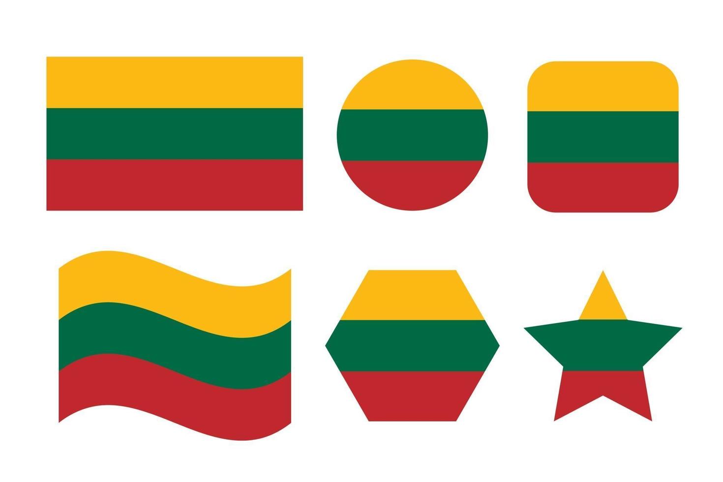 Lithuania flag simple illustration for independence day or election vector