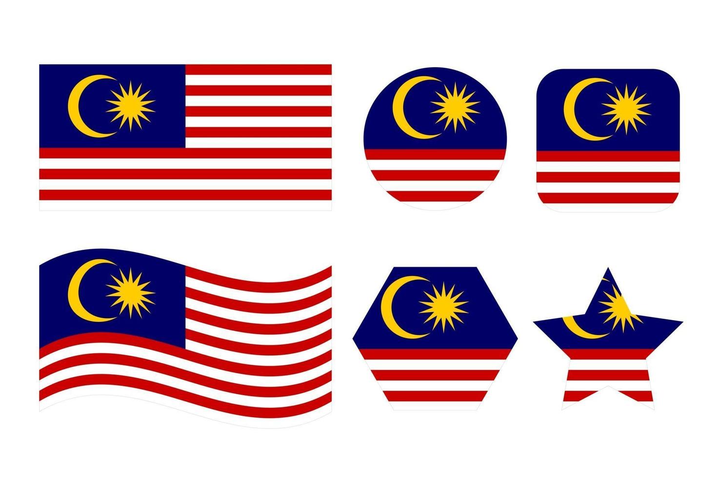 Ilustración simple de la bandera de Malasia para el día de la independencia o las elecciones vector