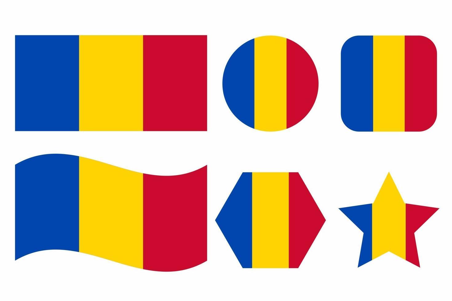 Moldova flag simple illustration for independence day or election vector