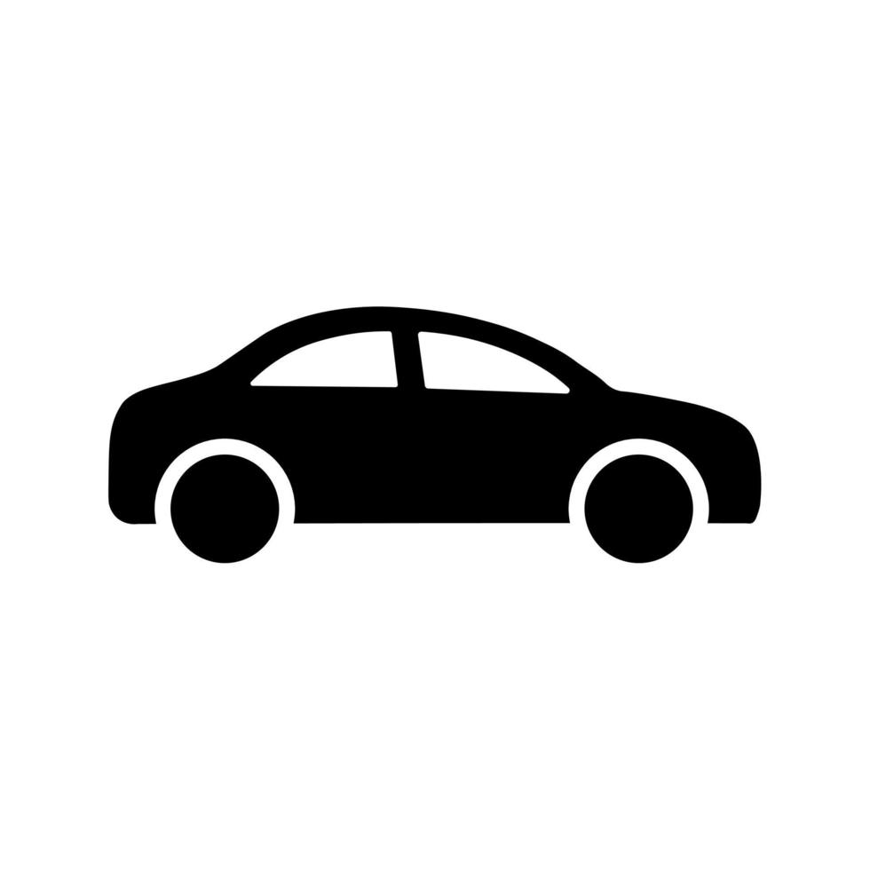 icono de coche en estilo plano icono de tráfico simple vector