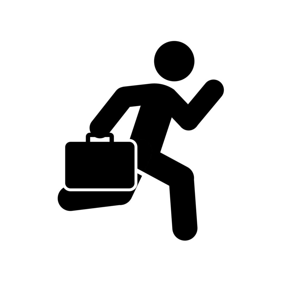 Businessman run icon People in motion active lifestyle sign vector