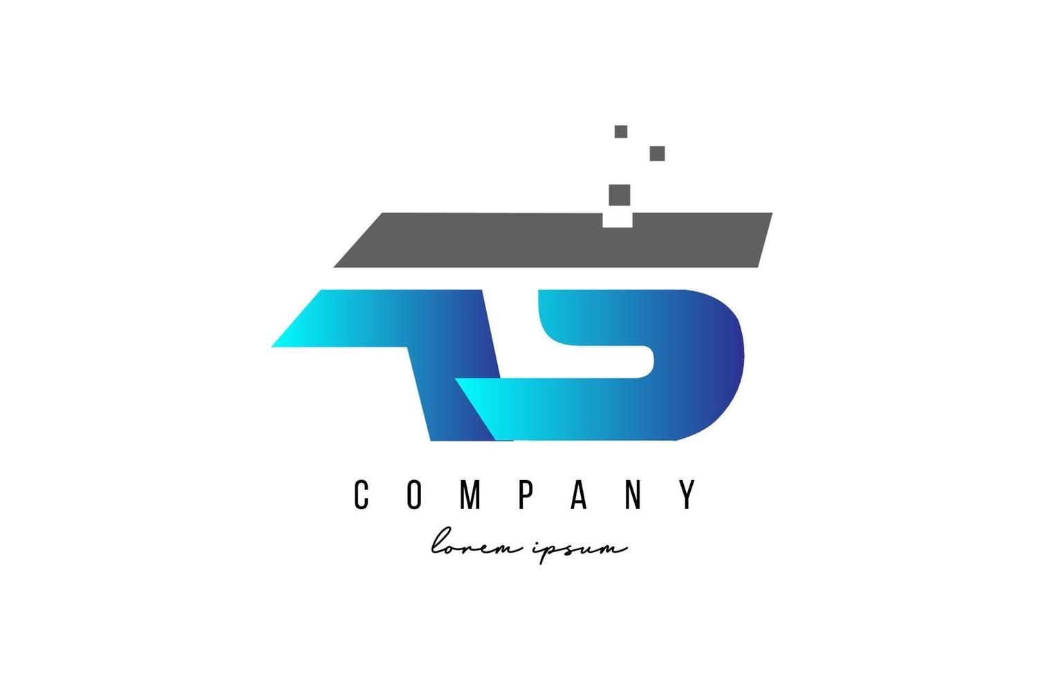 AS A S alphabet letter logo combination in blue and grey color. Creative icon design for company and business vector