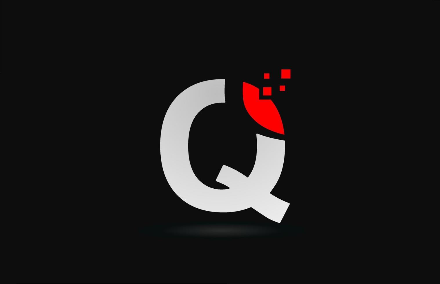 Q letter logo icon for company and business with dots design vector