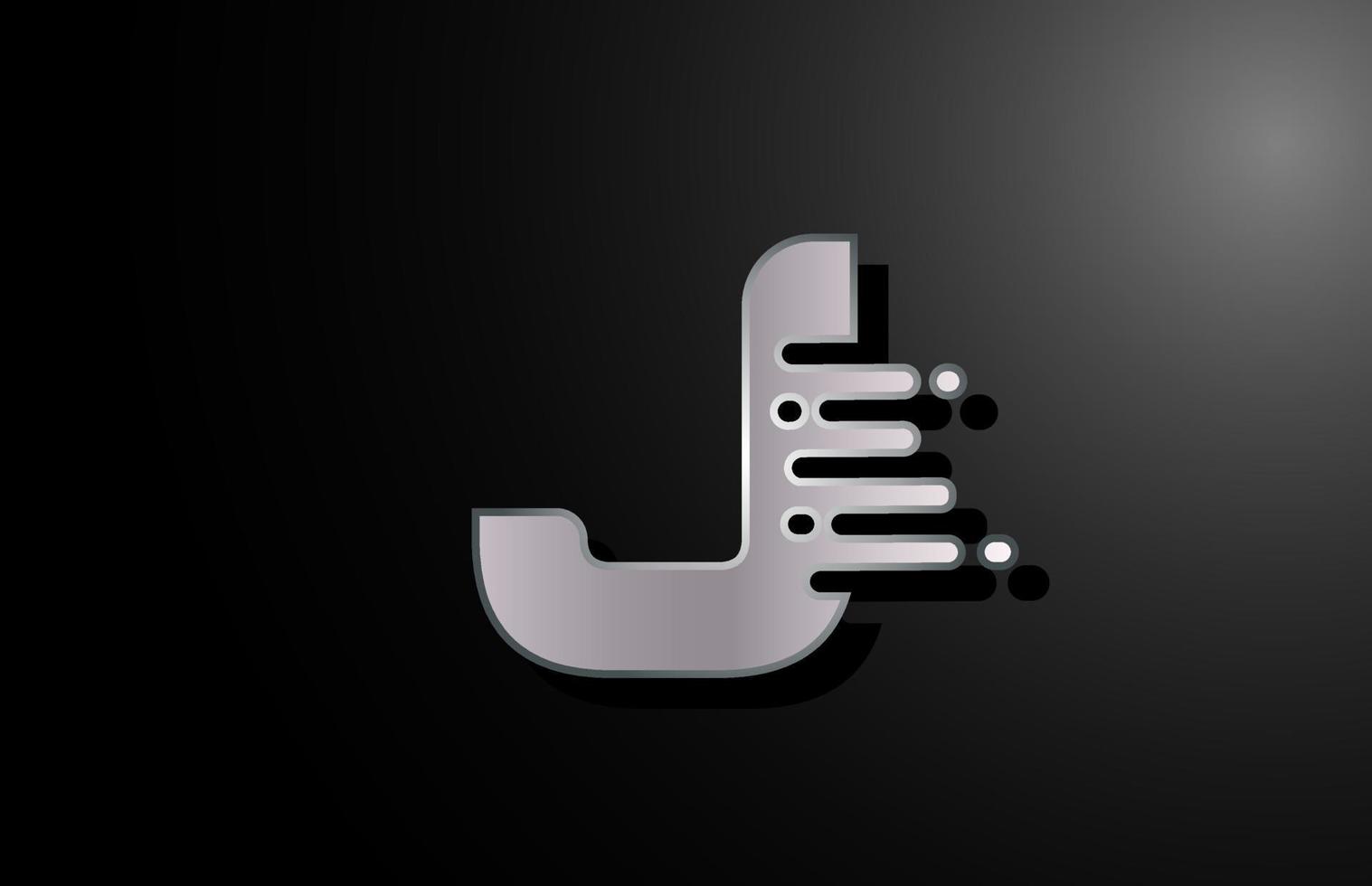 icono del logotipo de la letra j para negocios y empresa vector